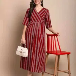 nama kurties Self Design Viscose Rayon Stitched Flared/A-line Gown image 3