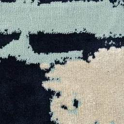 saral home Grey Abstract Cotton 5 ft x 7 ft Machine Made Carpet image 5