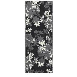 Black Floral Polyester AntiSkid Bathmat by Obsessions image 4