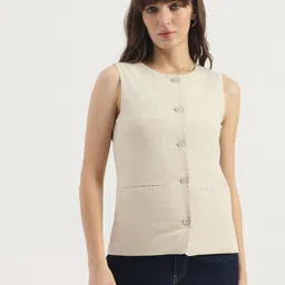 united colors of benetton Solid Women Waistcoat-picture-38