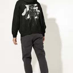 cloroot Men Full Sleeve Graphic Print Hooded Sweatshirt image 2