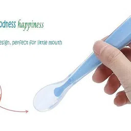 nxgtya 6pc SootheFeed Baby Feeding Spoon with Supple Silicone Tip - Silicone image 3