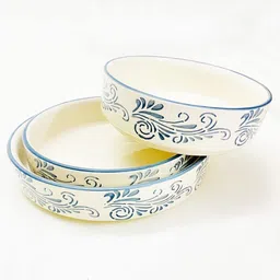 qimacplus Ceramic Mixing Bowl Salad Tray/Bowl-Dish Bowl-Salad Plate Serving Snack (5.5 inch, 6.5inch, 7.5inch)-picture-10