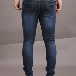 creatywitty Men Jogger Fit Mid Rise Dark Blue Jeans image 2
