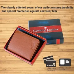 fly boyz Men Casual, Formal, Travel, Trendy Tan Artificial Leather Wallet image 3