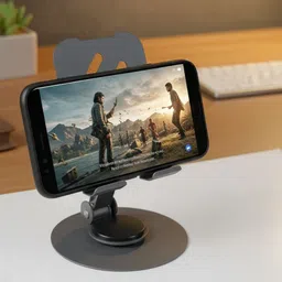 Joyguru Foldable Metal Mobile Stand | 360° Rotation Desktop Phone Holder Mobile Holder image 3