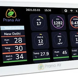 prana air Sensible+ Indoor Air Quality Monitor PM2.5, CO, CO2, TVOC, HCHO, Temp, With 7" Touch Screen, WiFi & Mobile App Enabled Air Quality Meter image 2