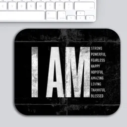 Choudhary Bro I AM STRONG POWERFULMouse Pad with Antifray Stitched Embroid, Gaming, Laptop, 76 Non Slip Base Mousepad image 3