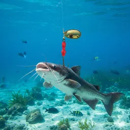 coral india Spinner Bait Brass Fishing Lure image 2