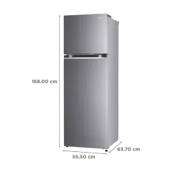 LG 272 Litres 2 Star Frost Free Double Door Refrigerator with Inverter Technology (GL-N312SDSY.ADSZEBN, Dazzle Steel) image 3