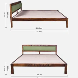 woodsworth from pepperfry Avilys Sheesham Wood King Size Bed In Provincial Teak Finish image 2