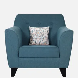 trevi furniture Bali Fabric 1 Seater Sofa in Blue Colour image 4