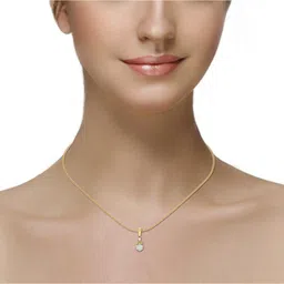 avsar Bhavika 14kt Cubic Zirconia Yellow Gold Pendant image 2