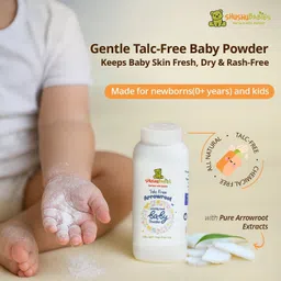 shushu babies Talc Free Baby Powder|Paraben free|Arrowroot Powder for Babies Baby Skin image 2