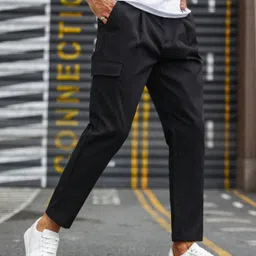 dl fashion Men Solid Black Track Pants-picture-24