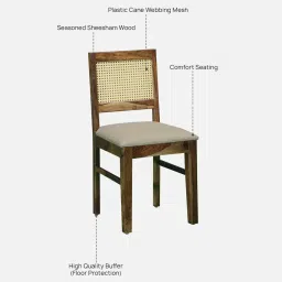 woodsworth from pepperfry Albans Sheesham Wood Dining Chairs In Provincial Teak Finish (Set Of 2) image 3