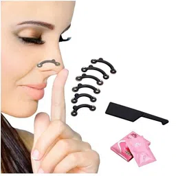 frackson Combo 3d Nose up & Pink Nose Up Clip Shaping Lifting Bridge Straightening Nose Up Beauty Clip High Lifting Clipper Correction Shaper For Shaping Beauty Tool ( Pack of 2) Nose Shaper image 5