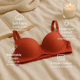 nandeksha Pack of 3 Women Full Coverage Lightly Padded Bra image 3
