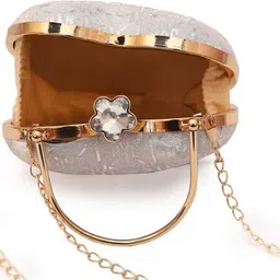 jasuniq Party, Casual, Formal Silver Clutch image 4