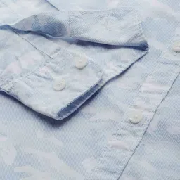 wrogn Men Regular Fit Self Design Casual Shirt image 4