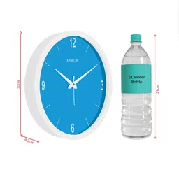 random Tic Toc Blue Plastic Wall Clock image 4