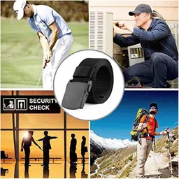 heneda Men Casual Black Nylon Belt image 4