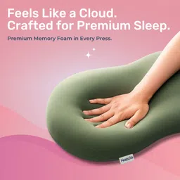 napzio Memory Foam Sleeping Pillow Pack of 2 Solid image 2