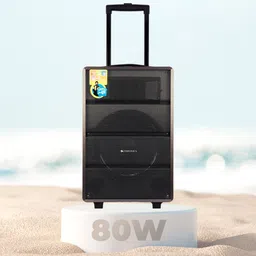 ZEBRONICS Zeb-Monster pro 2X12L2(Banjo),LED display, Wireless BT with v4.2, wireless mic 80 W Bluetooth Party Speaker image 2