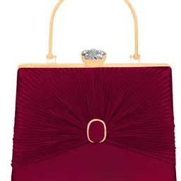 clix Maroon Women Clutch Party Women Fancy Clutch bag- Regular Size image 4