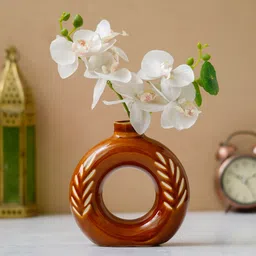 Modern Face Design Ceramic Vase with Flowers Home Office Vese Ceramic Vase-image-5