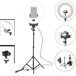 TECHMAZE 10"LED RingLight with 7Ft Tripod Stand Combo for Video Shooting Selfe Remote T4 Tripod-picture-16