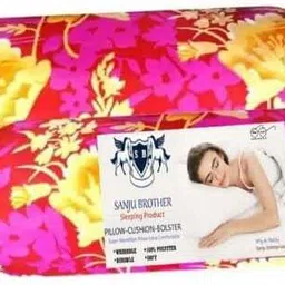 sanju brother Microfibre Bolster Pack of 2 Floral LUXORY image 1