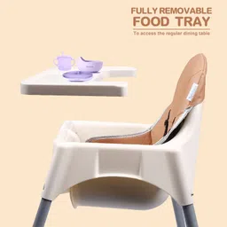 tony stark 2-in-1 Baby Feeding High Chair with Removable Food Tray, Seat Cushion & Footrest image 2
