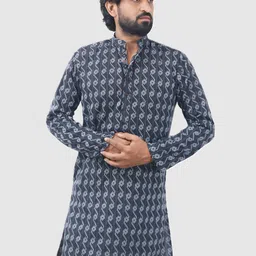 ladsloom Men Striped Pure Cotton Straight Kurta-picture-27