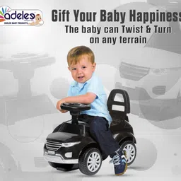 odelee Evok Basic Manual Push Ride On Car With Backrest & Steering Wheel-picture-25