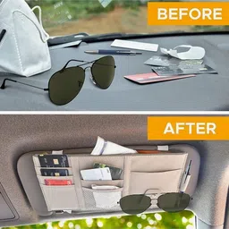 everkart Car sun visor organaizor Car Multi Pocket image 5