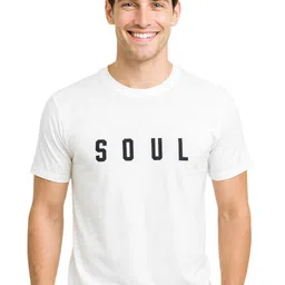 ecolove Men Printed Round Neck Pure Cotton White T-Shirt-picture-20