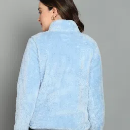 alan jones Women Solid Casual Jacket image 2