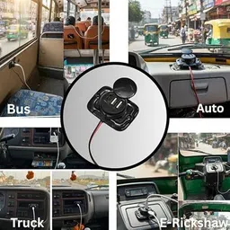 erhindia 12V 24V DC Mobile Charger Adapter Bike Car Auto with USB Type C Socket Output 3.4 A Bike Mobile Charger image 3