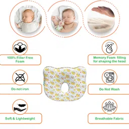 oyo baby Memory Foam Pillow For Kids For Extra Neck Support Memory Foam Nature Baby Pillow Pack of 1 image 5