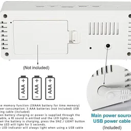 psw Digital White Clock image 3