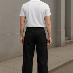 zaba denim Men Loose Fit Mid Rise Black Jeans image 2