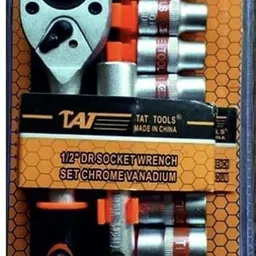 wild bhalu 12 in 1 Heavy Duty Socket Set 1/2" Chrome Vanadium Ratchet Socket Wrench Spanner Socket Set image 4
