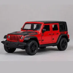 dillimart Black Rubicon Metal Toy Car – Realistic Sound & Light Effects, Functional Doors image 3