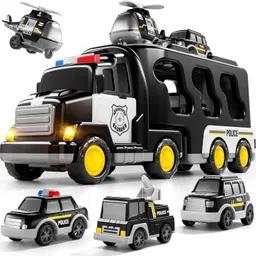 zuuluzrs Police Truck Toys Police Rescue Vehicle Car Toy Set For Kids' Fun image 3