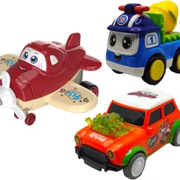 vaniha Unbreakable Four-Wheel Drive Friction Powered Diecast Toy Set-K59-picture-40