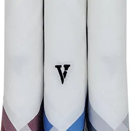 VAN HEUSEN Mens Cotton Color Border ["Multicolor"] Handkerchief image 2