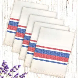 athom living Multicolor Cotton Checkered 215 GSM Bath Towels Pack of 5-picture-17