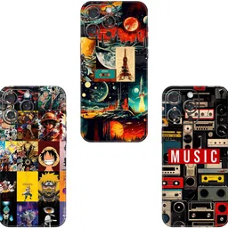 wrap craft IPHONE 14 COMBO (PACK OF 3) Premium Vinyl BACK Mobile Skin-image-96