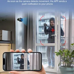 OSHSIZ Wifi Mini Spy Camera with 1080p Infrared Night Vision & Remote View Function Security Camera image 2